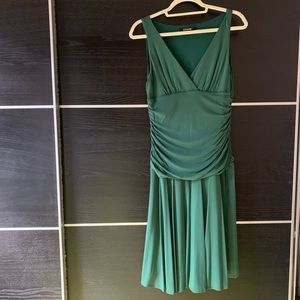 BCBGMAXAZRIA Emerald Dress Retro 1920’s Chic